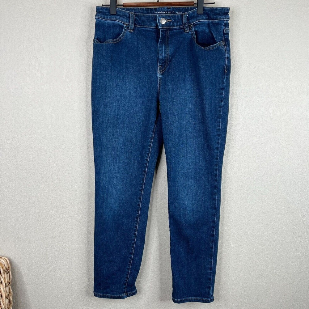 Chico's Women's Girl Friend Slim Fit Ankle jeans Bryson Dark Wash Size 1